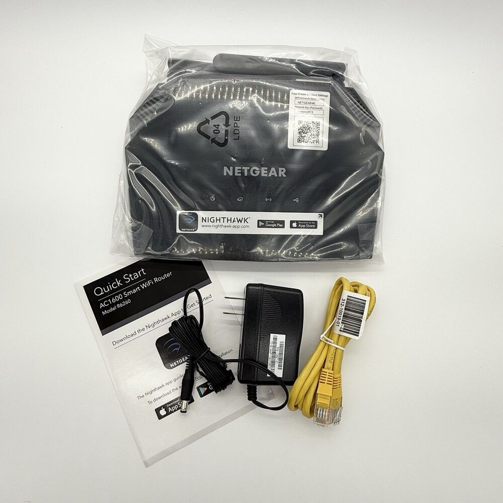 NETGEAR AC1600 Smart Wi-Fi Router Dual Band Gigabit R6260-100NAS NEW Open Box - Picture 8 of 9